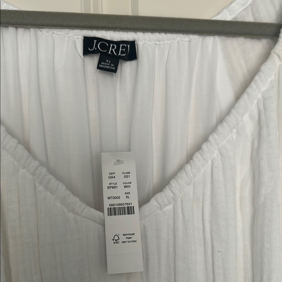J.CREW- white gauze cotton dress- NWT - Picture 2 of 4
